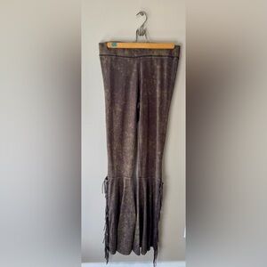 Rock & Roll Cowgirl Fringe Flare Pull On Pants